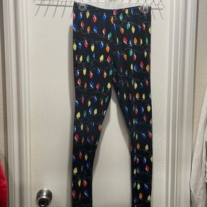 Mayfair Holiday Print Leggings Size Large